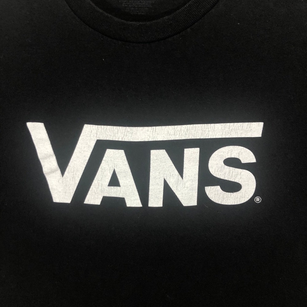 Vans Classic Logo T-Shirt Short Sleeve Crew Neck Black Tee Shirt Men's Size L